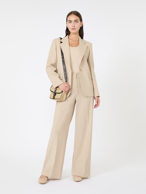 Бежевий жакет WEEKEND MAX MARA з еластичної вовни: фото 1 - Invogue