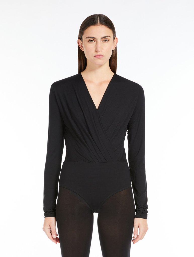 Чорне боді Max Mara з еластичного трикотажу: фото 1 - Invogue