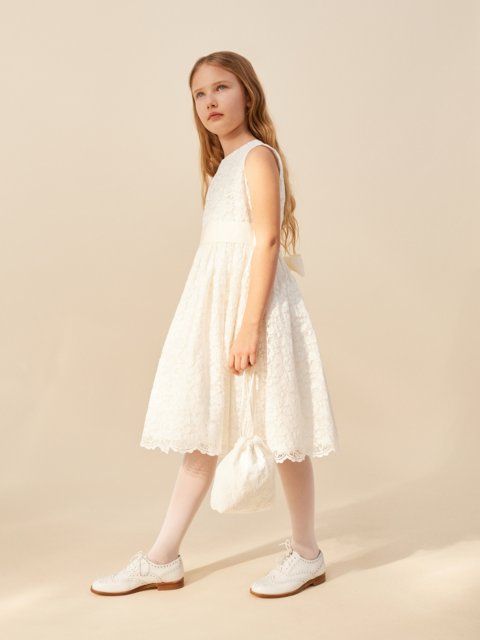 Молочное платье IL GUFO без рукавов: фото 1 - Invogue