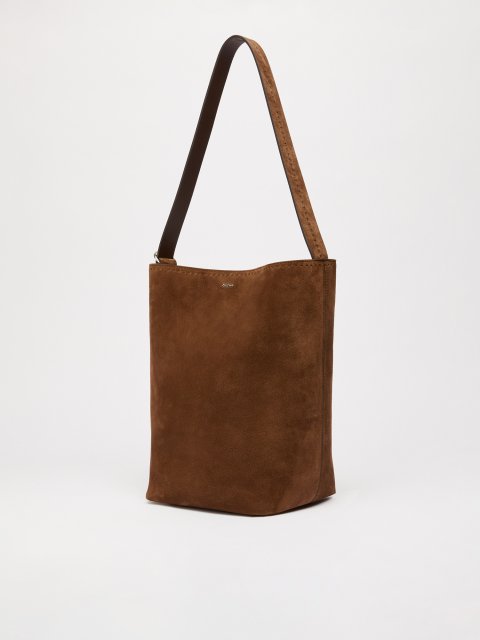 Темно-коричнева сумка MAX MARA зі шкіри: фото 1 - Invogue