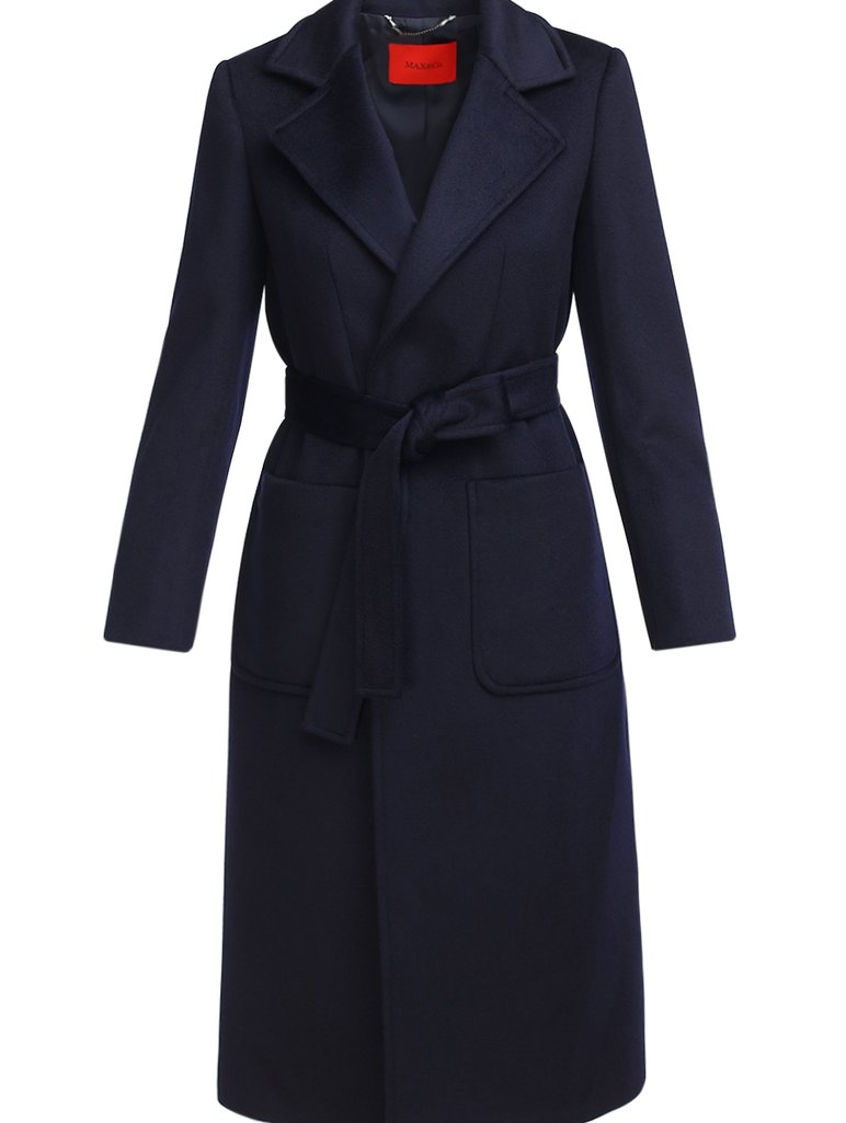 Синее  пальто MAX&CO: фото - Invogue