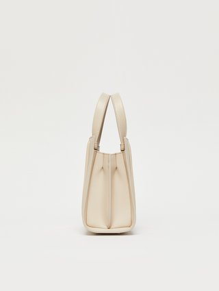 Кремовая сумка Max Mara кожаная: фото 1 - Invogue