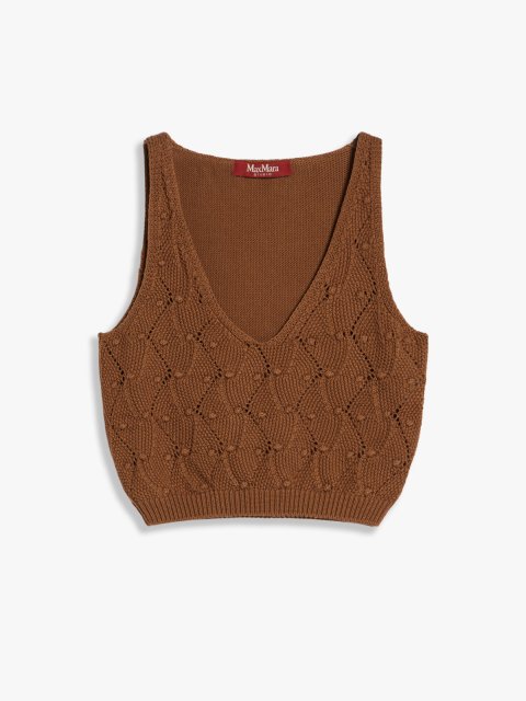 Коричневий топ MAX MARA : фото - Invogue