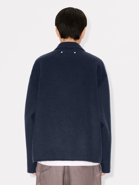 Синий пиджак KENZO из шерсти и альпаки: фото 3 - Invogue