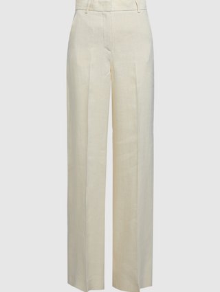 Молочные брюки WEEKEND MAX MARA: фото - Invogue