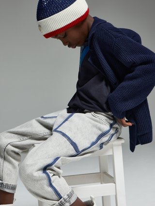Cірі джинси EMPORIO ARMANI KIDS з бавовни: фото 1 - Invogue