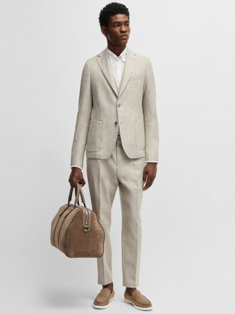 Белая рубашка Boss льняная: фото - Invogue