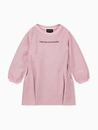 Лиловое платье Emporio Armani из хлопка: фото - Invogue