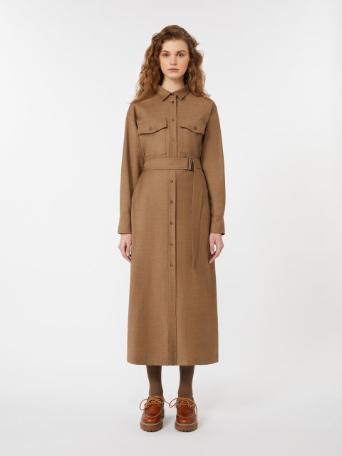 Коричнева сукня WEEKEND MAX MARA з вовни: фото 2 - Invogue
