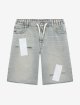 Светло-серые джинсовые шорты MM6 Maison Margiela из хлопка: фото - Invogue