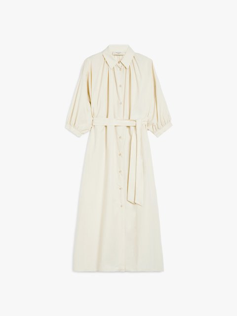 Молочна сукня Weekend Max Mara з чистої бавовни: фото - Invogue