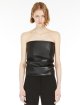 Чорний топ Sportmax з екошкіри: фото 2 - Invogue