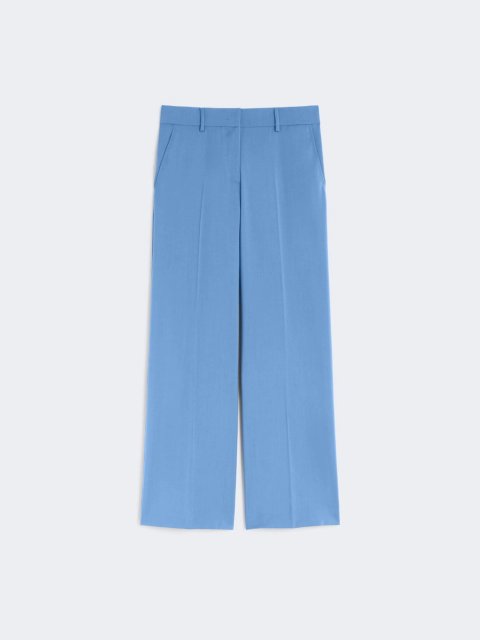 Блакитні брюки WEEKEND MAX MARA з чистої вовни: фото - Invogue