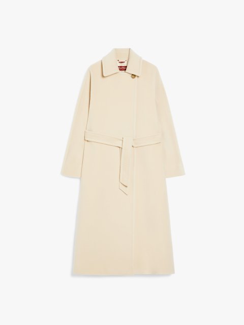 Біле пальто MAX MARA з вовни: фото - Invogue