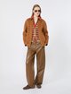 Карамельні брюки Max Mara зі шкіри: фото 1 - Invogue