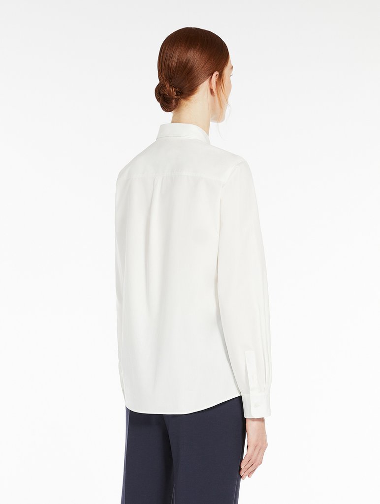 Біла сорочка WEEKEND MAX MARA з бавовни: фото 3 - Invogue