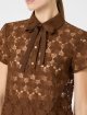 Шоколадний топ MAX MARA мереживний: фото 4 - Invogue