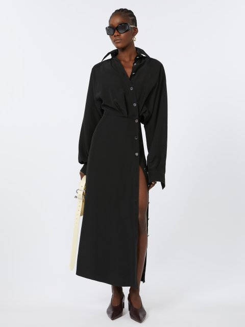 Чорна сукня SPORTMAX з асиметричною застібкою: фото 1 - Invogue