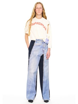 Синие джинсы Pushbutton из хлопка: фото 2 - Invogue