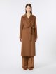 Коричневое пальто MAX MARA из шерсти, кашемира и шелка: фото 2 - Invogue