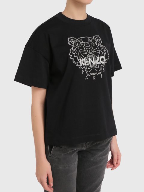 Чорна футболка KENZO : фото 2 - Invogue