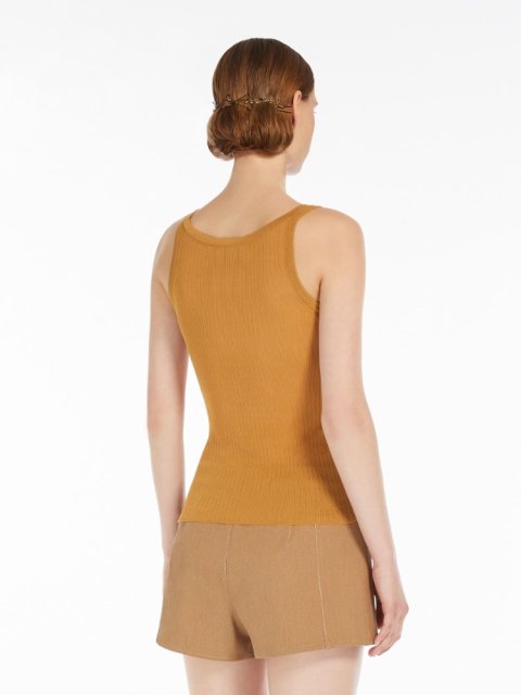 Світло-коричнева майка Max Mara з шовку: фото 2 - Invogue