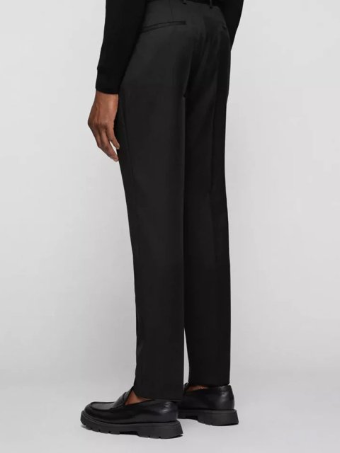 Чорні брюки BOSS з вовни: фото 2 - Invogue
