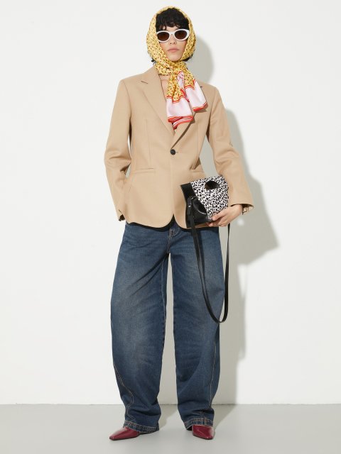 Желтый шарф MAX&CO из шелковой саржи: фото 1 - Invogue