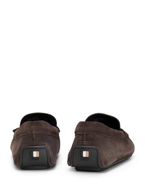 Коричневые мокасины BOSS: фото 2 - Invogue