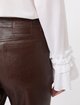 Темно-коричневі брюки Max Mara зі шкіри: фото 4 - Invogue