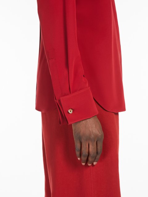 Червона сорочка Max Mara шовкова: фото 5 - Invogue