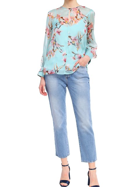 Зелёная блуза MARELLA: фото 1 - Invogue