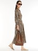 Коричнева сукня MAX MARA з принтом в смужку: фото 3 - Invogue