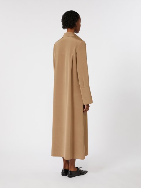Світло-коричнева сукня MAX MARA з шовкового крепдешину: фото 2 - Invogue