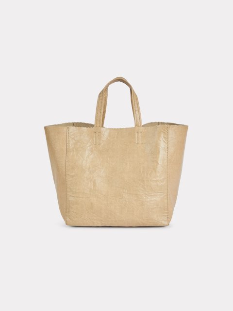 Темно-бежевая сумка KENZO из кожи: фото 3 - Invogue