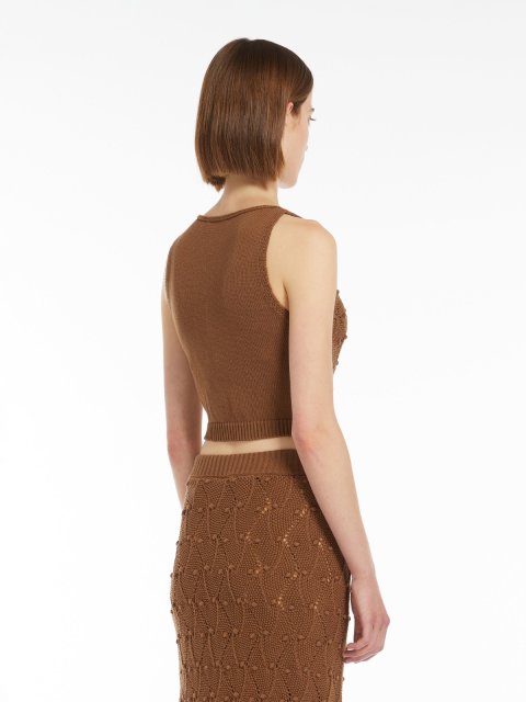 Коричневий топ MAX MARA : фото 2 - Invogue