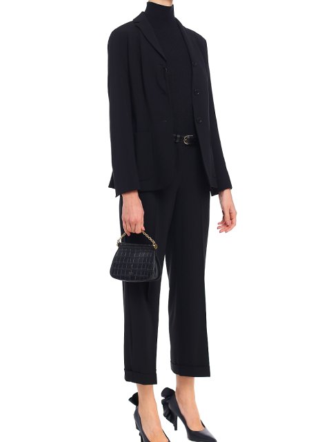 Чорні брюки MAX MARA : фото 3 - Invogue