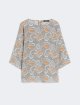 Блакитна блуза WEEKEND MAX MARA з шовкового крепдешину: фото - Invogue