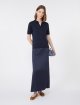 Темно-синя спідниця WEEKEND MAX MARA атласна: фото 1 - Invogue
