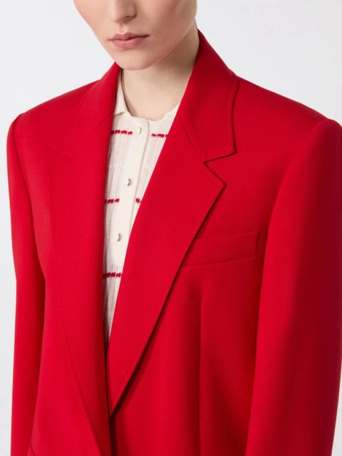 Червоний жакет MAX MARA з чистої вовни: фото 4 - Invogue