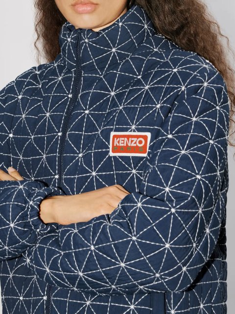 Темно-синій пуховик KENZO: фото 3 - Invogue