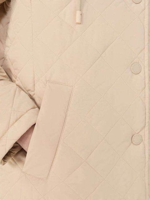 Бежева парка WEEKEND MAX MARA зі стьобаним візерунком: фото 4 - Invogue