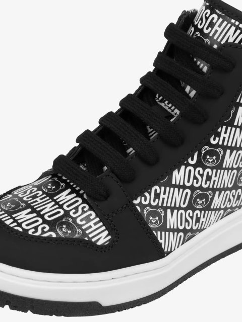 Різнокольорові  кеди moschino зі шкіри MOSCHINO KIDS: фото 3 - Invogue