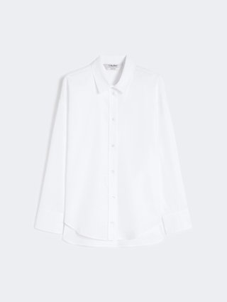 Белая рубашка MAX MARA из хлопка: фото - Invogue