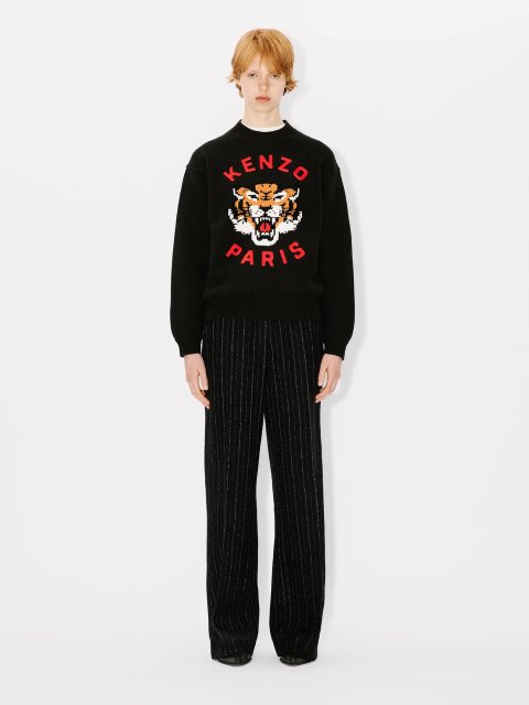 Чорний светр KENZO з вишивкою "Lucky Tiger": фото 4 - Invogue