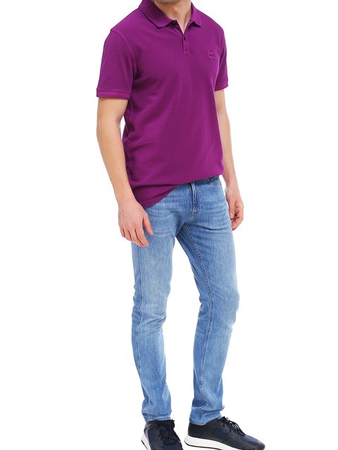 Фиолетовое поло BOSS: фото 1 - Invogue