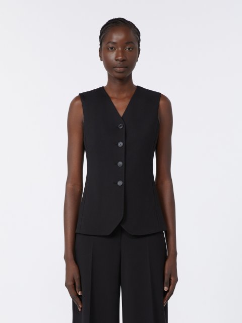 Чорний жилет MAX MARA трикотажний: фото 2 - Invogue