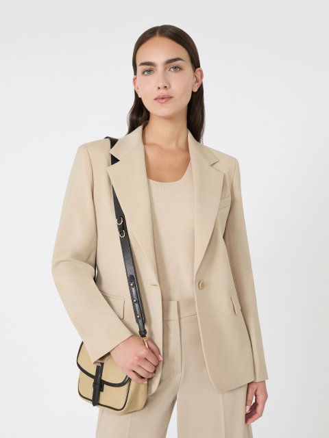 Бежевий жакет WEEKEND MAX MARA з еластичної вовни: фото 4 - Invogue