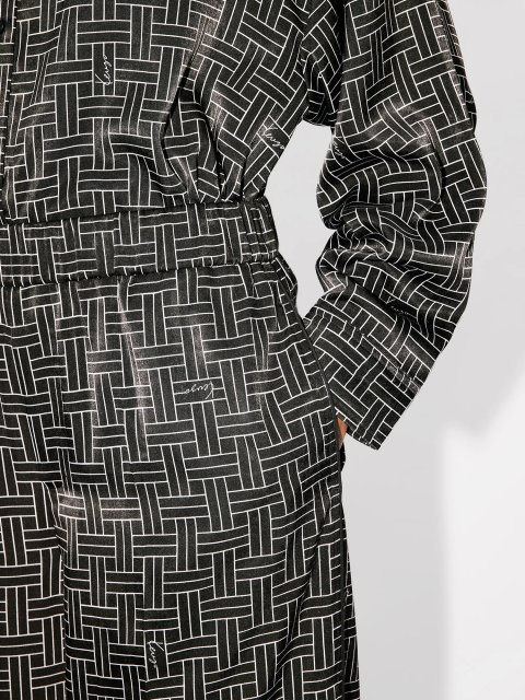 Черные брюки Kenzo с геометрическим узором: фото 3 - Invogue