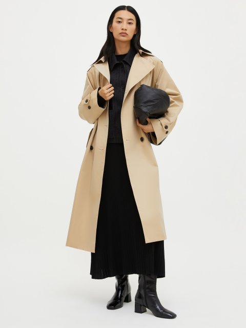 Бежевий плащ Max&Co з суміші бавовни: фото 1 - Invogue